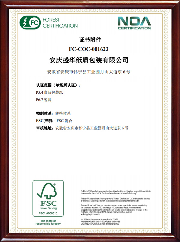 FSC certificate 2020